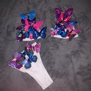 Sherryloo Butterfly Bikini Bottom & Top Set